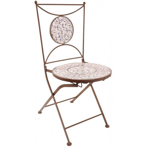 esschert design chaise jardin fer forge ceramique distriartisan