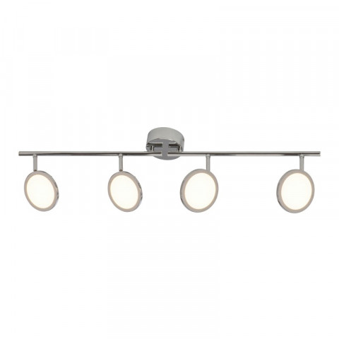 Barre pluto, chrome et plastique, 4 ampoules