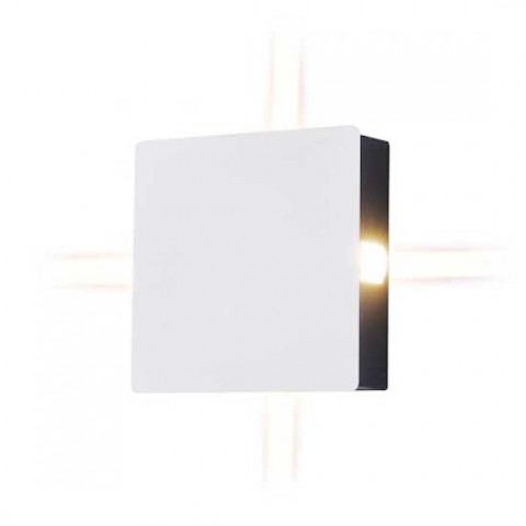 V-tac vt-704 applique murale led 4w blanc chaud 3000k corps aluminium carré blanc ip65 - sku 8209