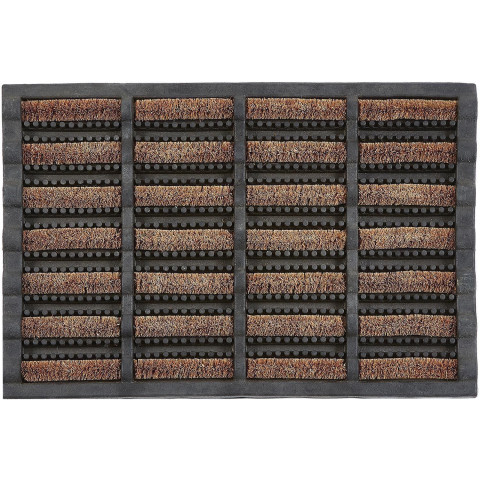 Paillasson en fibres de coco et caoutchouc 60 x 40 cm