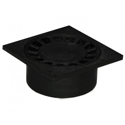 Siphon de cour pvc sortie ø32-40f first 100x100 - anthracite