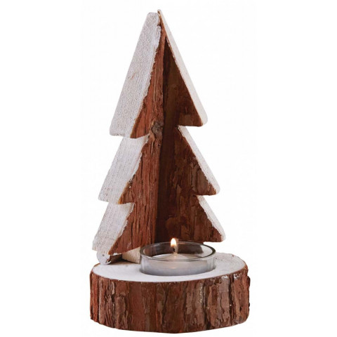 Sapin porte bougie en bois