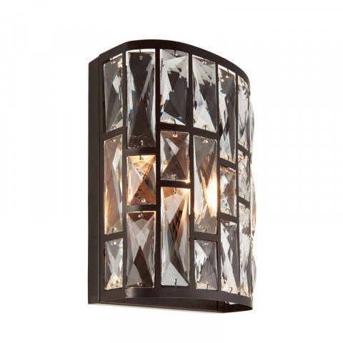 Applique belle, bronze foncé et cristal