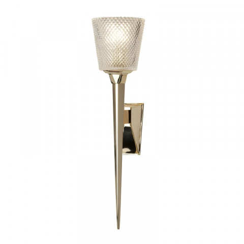 Applique salle de bain verity finition or poli, verre