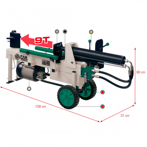 Fendeur de bûche 9 t 2100w