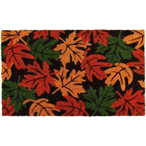 Paillasson en fibres de coco feuilles d'automne