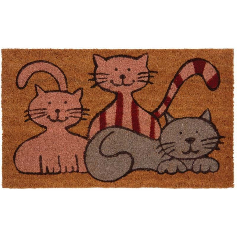 Paillasson en fibres de coco 3 petits chats