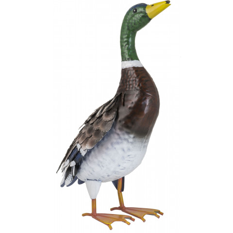 Grand canard décoratif en métal