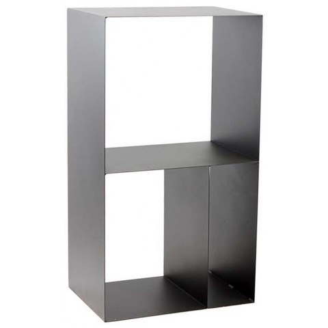 Porte-bûches design 3 cases en acier lublin