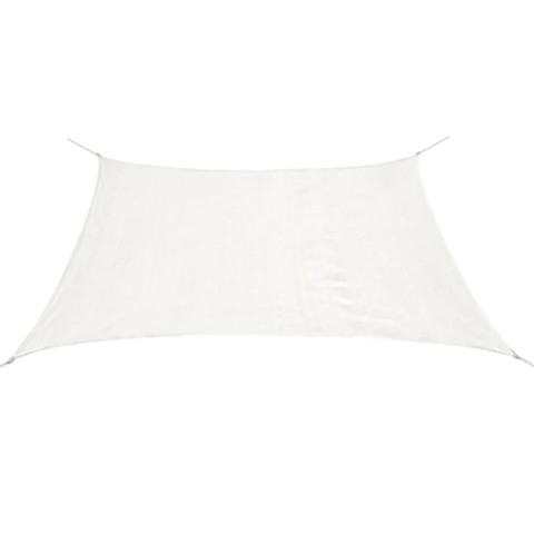 Voile d'ombrage pehd rectangulaire 4 x 6 m blanc helloshop26 02_0009446