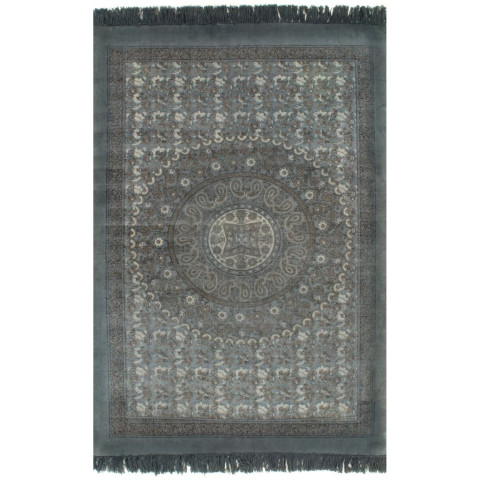Tapis kilim coton 120 x 180 cm avec motif gris