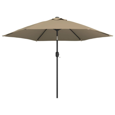 Parasol d'extérieur avec poteau en métal 300 cm taupe helloshop26 02_0008281