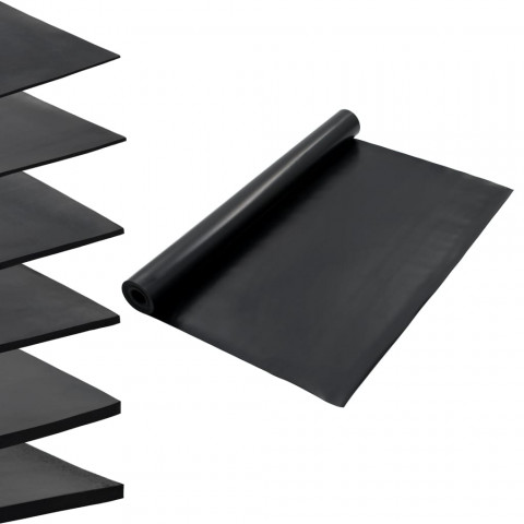 Tapis d'entrée extérieur en caoutchouc résistant et durable, 32 po x 39 po,  noir 