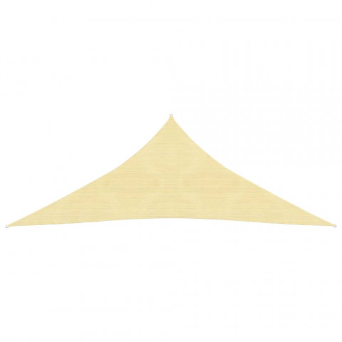 Parasol en pehd triangulaire 3,6x3,6x3,6 m beige