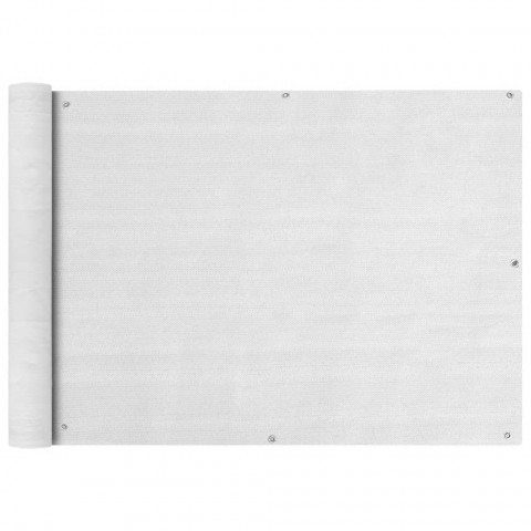 Vidaxl écran de balcon en pehd 75 x 600 cm blanc
