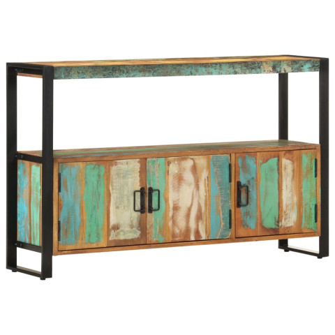 Buffet 120x30x75 cm bois de récupération solide