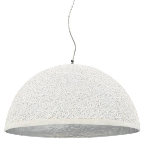 Lampe suspendue blanc et argenté ø50 cm e27