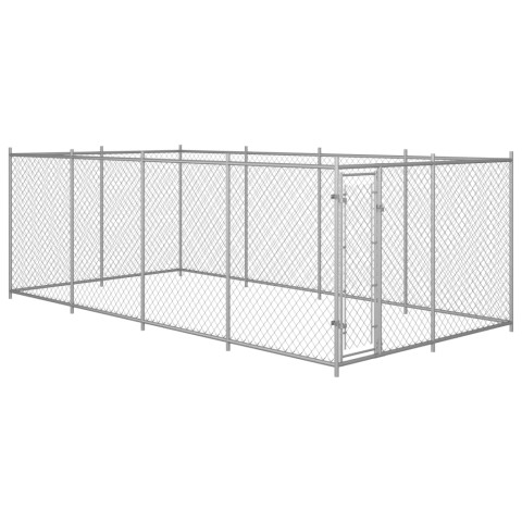 Chenil extérieur cage enclos parc animaux chien extérieur pour chiens 8 x 4 x 2 m  02_0000466