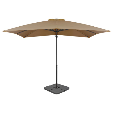 Parasol d'extérieur avec base portable 2,5 x 2,5 cm taupe helloshop26 02_0008059