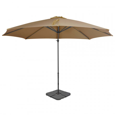 Parasol avec base portable Taupe