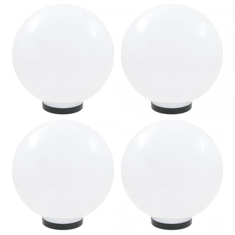 Lampes à LED sous forme de boule 4 pcs Sphérique 30 cm PMMA