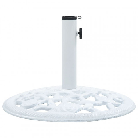 Socle de parasol Blanc 12 kg 48 cm Fonte