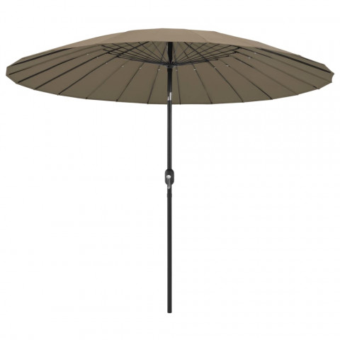 Parasol d'extérieur avec mât en aluminium 270 cm Taupe