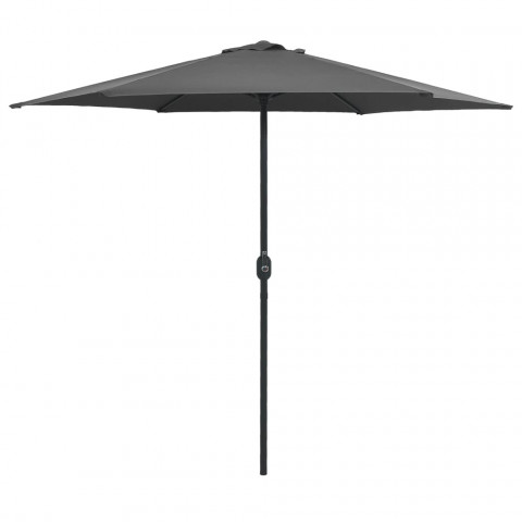 Parasol d'extérieur et mât en aluminium 270x246 cm Anthracite