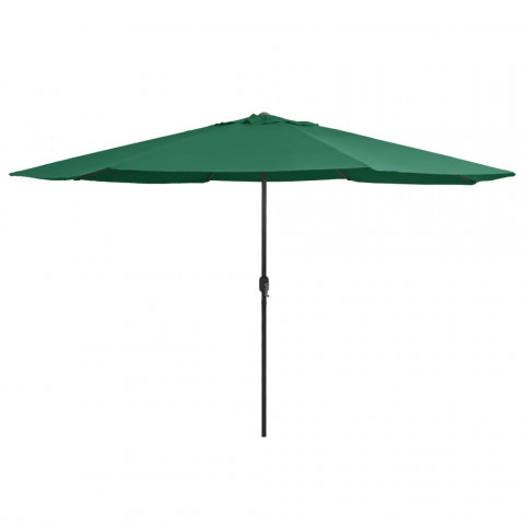 Parasol d'extérieur avec mât en métal 400 cm Vert