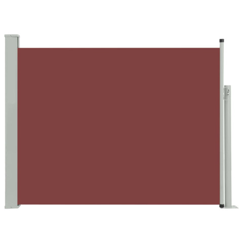 Auvent paravent store brise-vue latéral rétractable de patio jardin 140 x 500 cm marron helloshop26 02_0007257