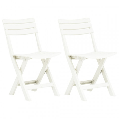 Chaises de jardin pliables 2 pcs plastique - Couleur au choix