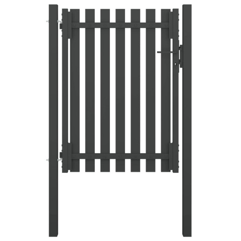 Portail de clôture de jardin acier 1x1,7 m anthracite