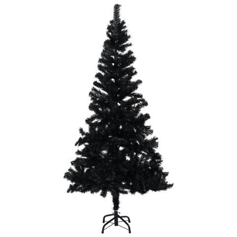 Sapin de Noël artificiel avec support Noir 150 cm PVC
