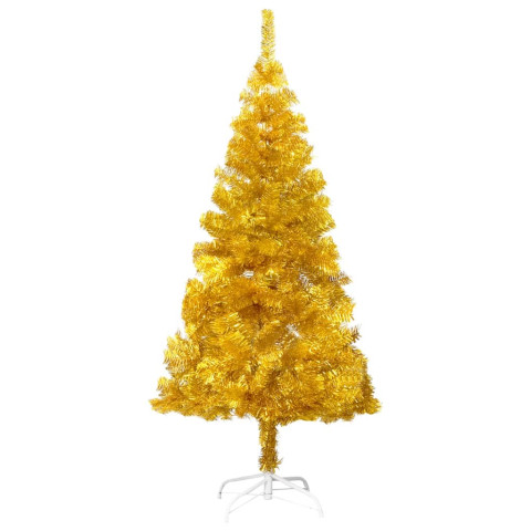 Sapin de Noël artificiel avec support Doré 152 cm PET