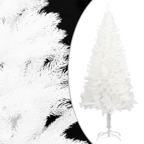 Sapin de Noël artificiel avec support Blanc 240 cm PE