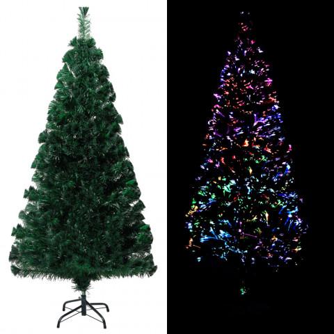 Sapin de Noël artificiel avec support Vert 150 cm Fibre optique