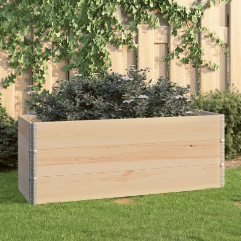 Jardinières surélevées 3 pcs 50x150 cm bois de pin solide