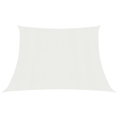 Voile toile d'ombrage parasol 160 g/m² blanc 4/5 x 3 m pehd 