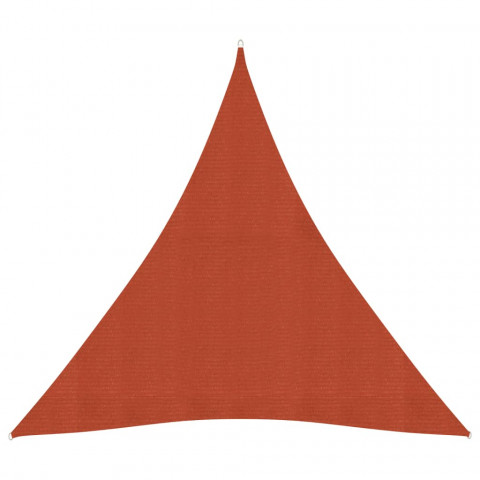 Voile d'ombrage 160 g/m² terre cuite 4x4x4 m pehd