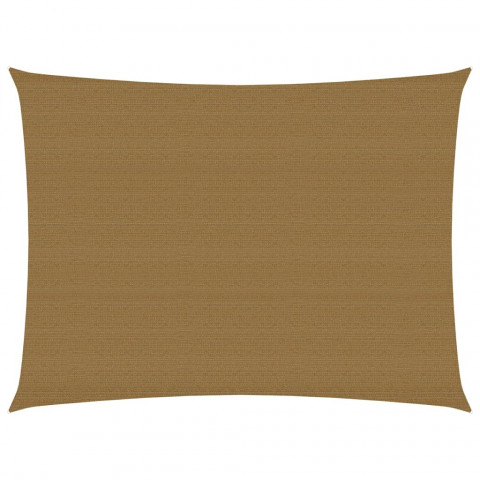 Voile d'ombrage 160 g/m² taupe 3,5x5 m pehd