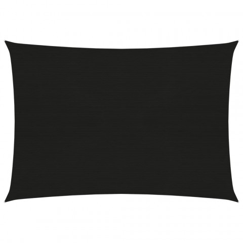 Voile d'ombrage 160 g/m² noir 3,5x5 m pehd