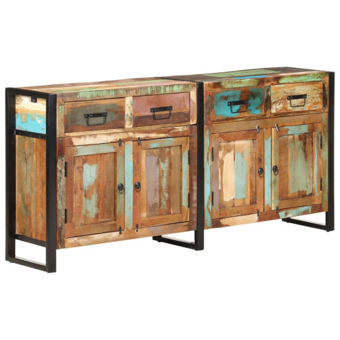 Buffet 172x35x80 cm vintage bois de récupération massif