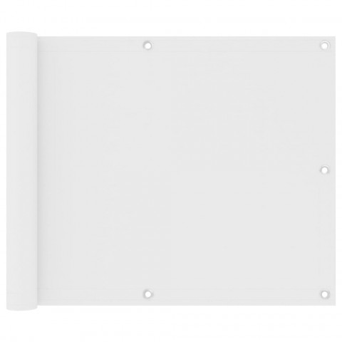 Écran de balcon blanc 75x600 cm tissu oxford