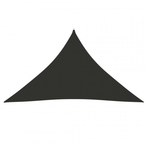 Voile de parasol tissu oxford triangulaire 5x5x6 m anthracite