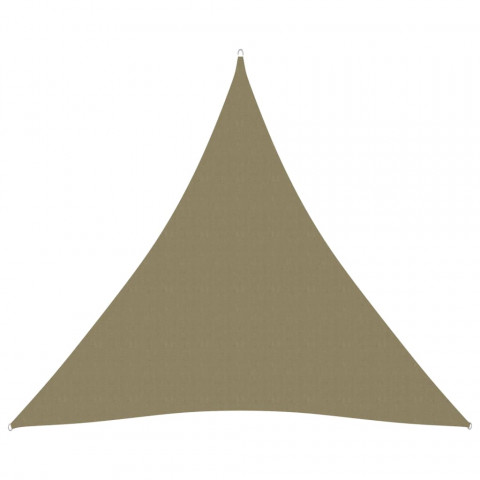 Voile de parasol tissu oxford triangulaire 4,5x4,5x4,5 m beige