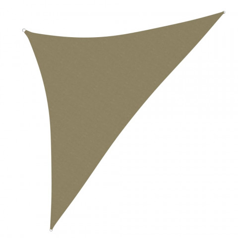 Voile de parasol tissu oxford triangulaire 5x5x6 m beige