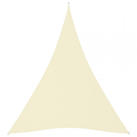 Voile de parasol tissu oxford triangulaire 5x7x7 m crème
