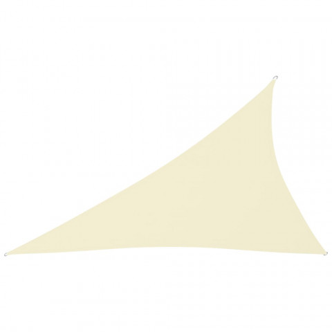 Voile de parasol tissu oxford triangulaire 4x5x6,4 m crème
