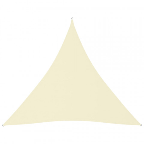 Voile de parasol tissu oxford triangulaire 6x6x6 m crème