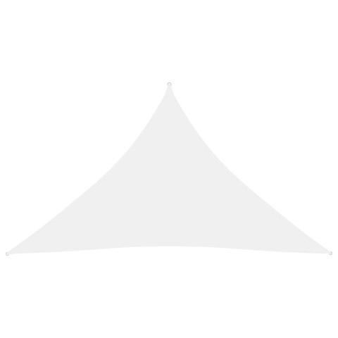Voile d'ombrage parasol tissu oxford triangulaire 2,5 x 2,5 x 3,5 m blanc 